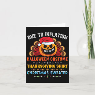 Pumpkin Funny Halloween Thanksgiving Christmas 202 Card