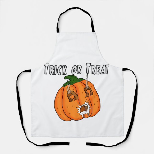 Pumpkin funny naughty gift prank Halloween Apron (Front)