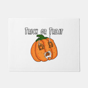 Pumpkin funny naughty gift prank Halloween Doormat