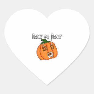 Pumpkin funny naughty gift prank Halloween Heart Sticker