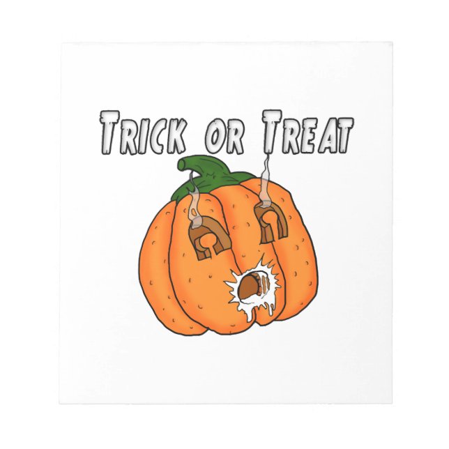 Pumpkin funny naughty gift prank Halloween Notepad (Front)