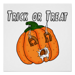 Pumpkin funny naughty gift prank Halloween Poster