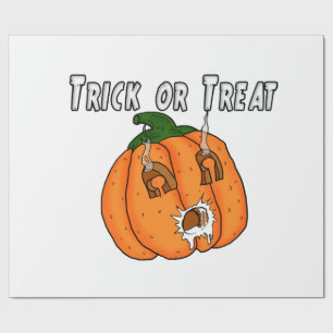Pumpkin funny naughty gift prank Halloween Wrapping Paper