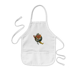 Pumpkin Funny Witch Halloween Design Kids Apron