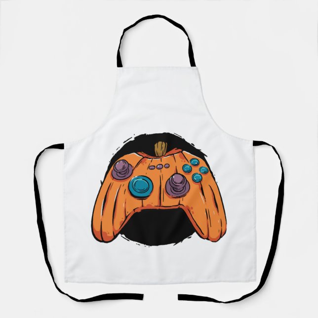 PUMPKIN GAMEPAD HALLOWEEN GAMING APRON (Front)