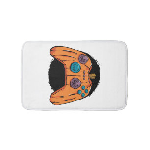 PUMPKIN GAMEPAD HALLOWEEN GAMING BATH MAT