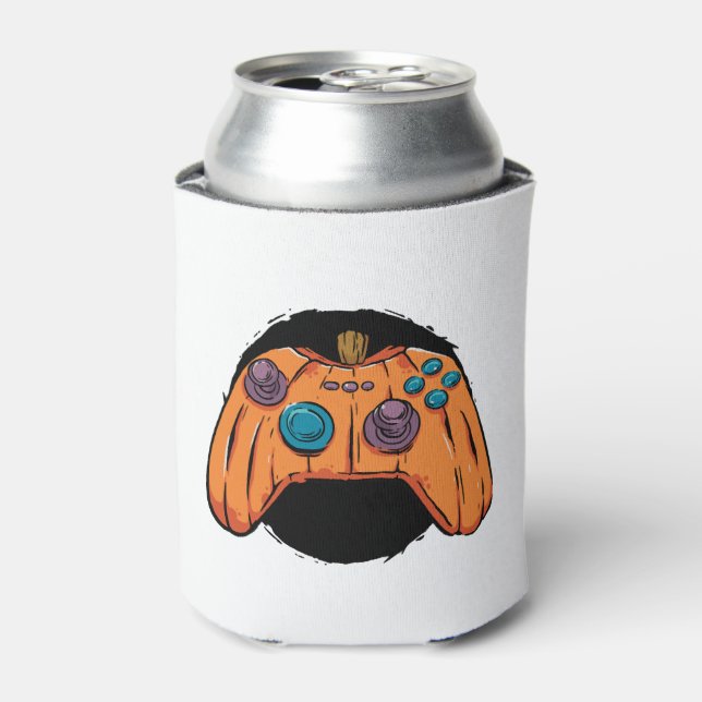 PUMPKIN GAMEPAD HALLOWEEN GAMING CAN COOLER (Can Front)