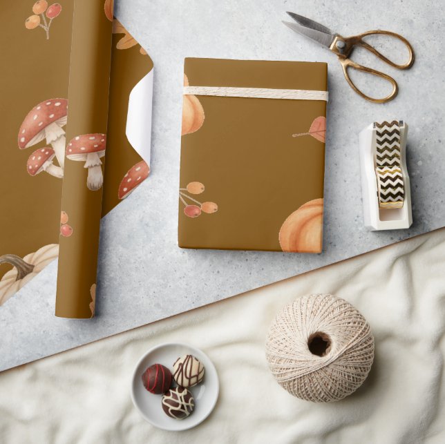 Pumpkin Garden Elegant Fall Design Collection Wrapping Paper (Crafts)