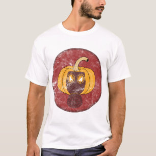 Pumpkin gas mask Halloween design T-Shirt