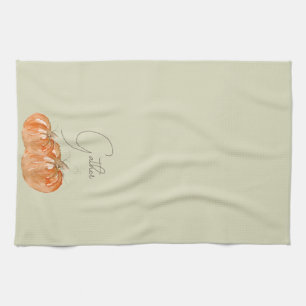 Pumpkin "Gather" Tea Towel