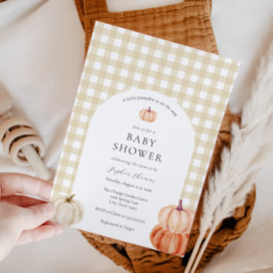 Pumpkin Gender Neutral Baby Shower Arch Invitation