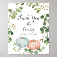 Pumpkin Gender Reveal Thank you for coming