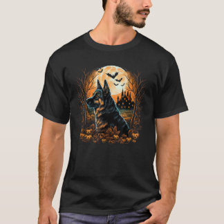 Pumpkin German Shepherd costume on German Shepherd T-Shirt