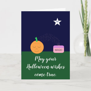 Pumpkin Gets its Wish:  Halloween Card