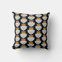 Pumpkin Ghost (black) - Pillow