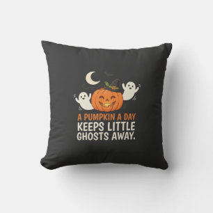 Pumpkin Ghost Halloween Quote Design_1 Cushion