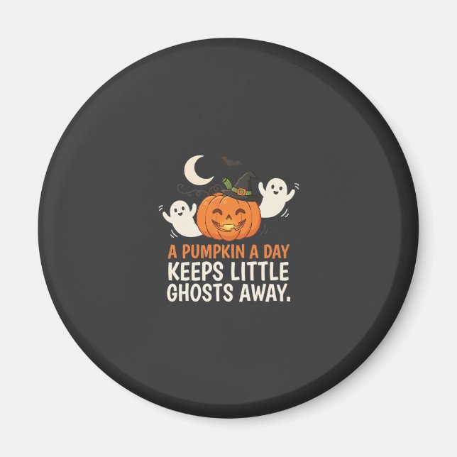Pumpkin Ghost Halloween Quote Design_1 Magnet (Front)
