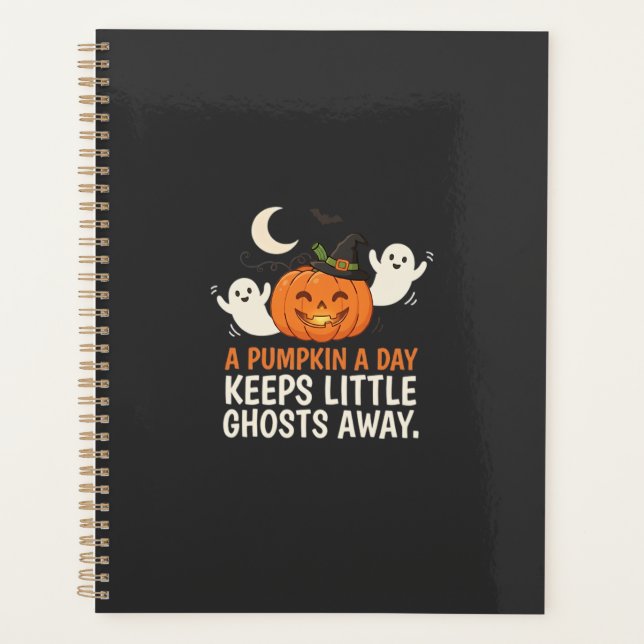 Pumpkin Ghost Halloween Quote Design_1 Planner (Front)