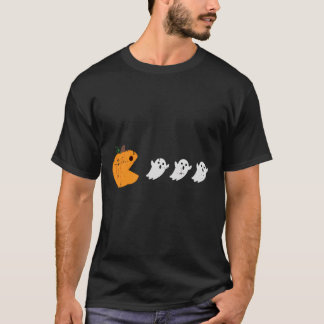 Pumpkin Ghost Retro Video Game Costume Funny Hallo T-Shirt