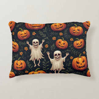Pumpkin Ghosts for Halloween Decorative Cushion
