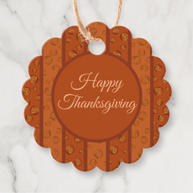 Pumpkin Gift / Favour Tags (Front)