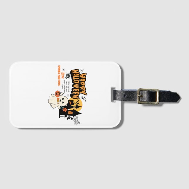 Pumpkin Girl Luggage Tag (Front Horizontal)