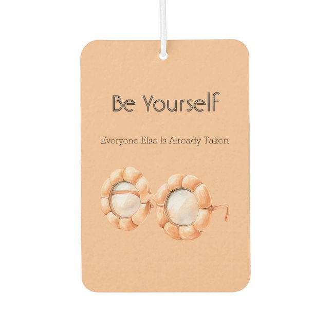Pumpkin Glasses Be Yourself Car Air Freshener (Front)