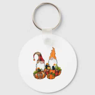 Pumpkin Gnomes Fall Autumn Cute Halloween Key Ring