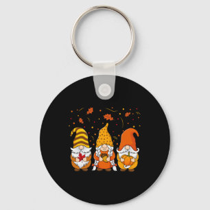 Pumpkin Gnomes Fall Autumn Cute Halloween Thanksgi Key Ring