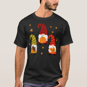Pumpkin Gnomes Fall Autumn Cute Halloween Thanksgi T-Shirt