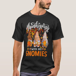 Pumpkin Gnomes Fall Autumn Cute Halloween Thanksgi T-Shirt