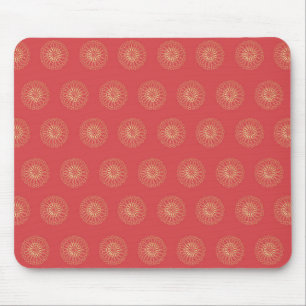 Pumpkin   Golden Zinnia Flower Medallions Mouse Pad