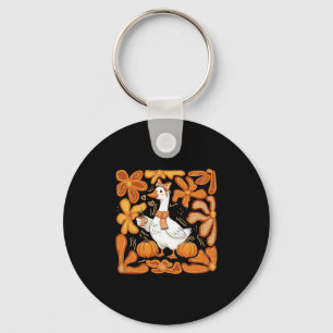 Pumpkin Goose Fall Autumn Season Halloween Thanksg Key Ring