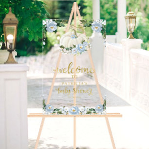 Pumpkin Greenery Fall Baby Shower Welcome Sign
