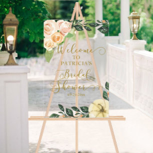 Pumpkin Greenery Fall Bridal Shower Welcome Sign