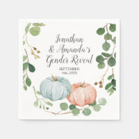Pumpkin Greenery Floral Gender Reveal