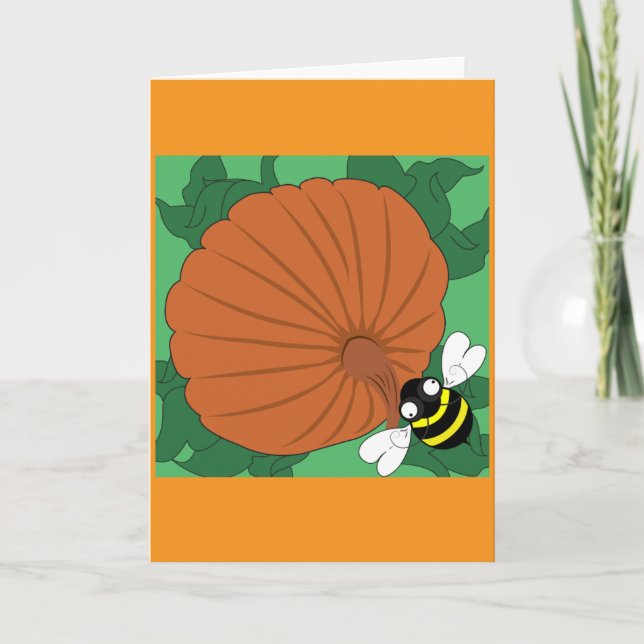Pumpkin Greeting Card (Blank Inside) (Front)