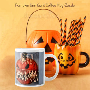 Pumpkin Grin Large Coffee Mug