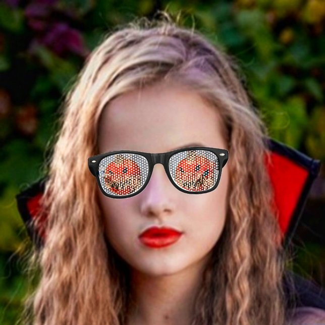 Pumpkin Grin Retro Sunglasses (Top off your Halloween costume, with a pair of Pumpkin Grin Sunglasses!)