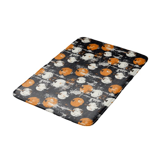 Pumpkin Grunge Bath Mat (Angled)
