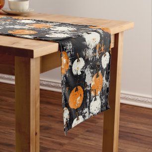 Pumpkin Grunge Short Table Runner