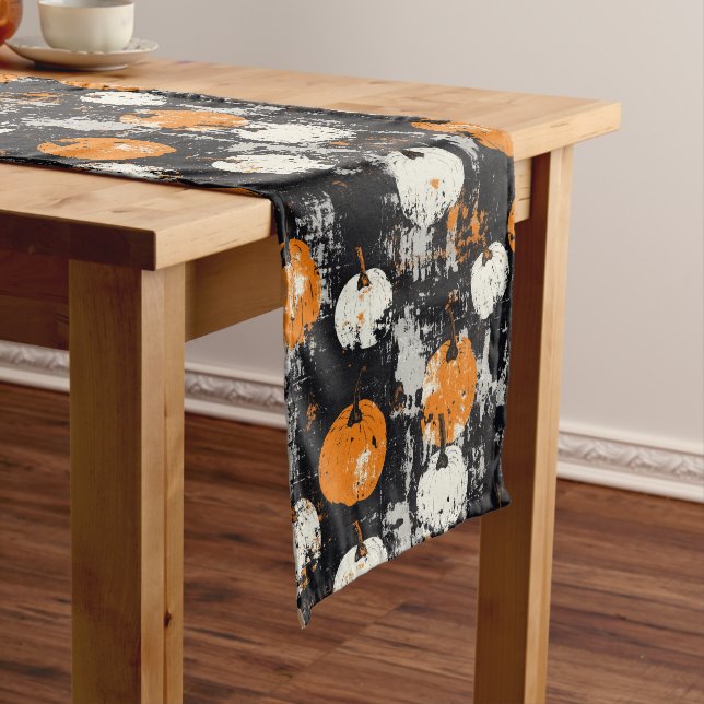 Pumpkin Grunge Short Table Runner (In Situ)