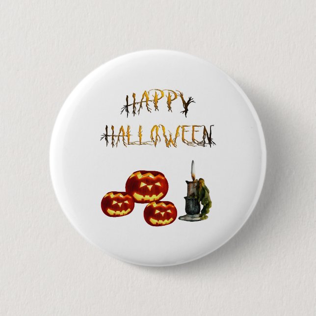Pumpkin Halloween                                  6 Cm Round Badge (Front)