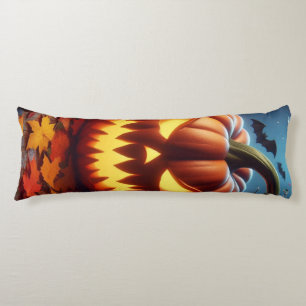 pumpkin/Halloween/bat spooky Body Cushion