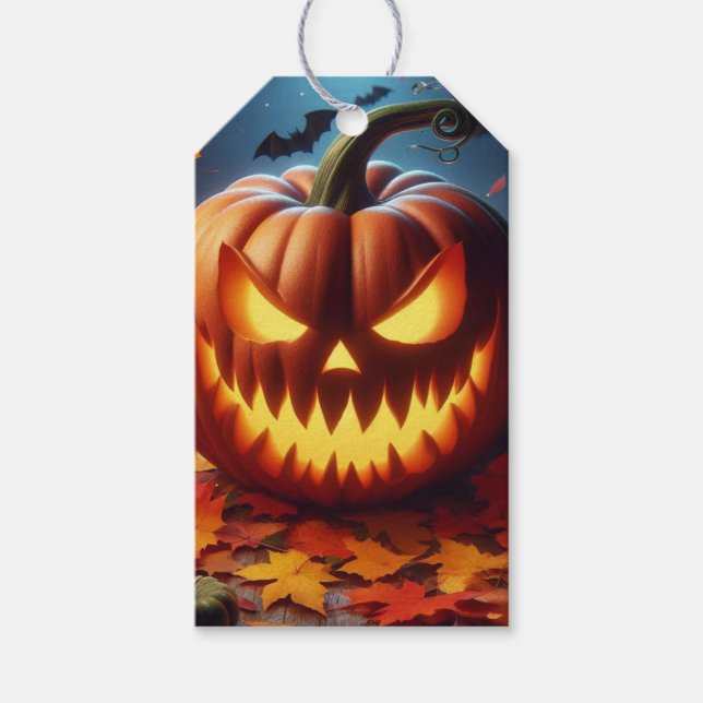 pumpkin/Halloween/bat spooky  Gift Tags (Front)