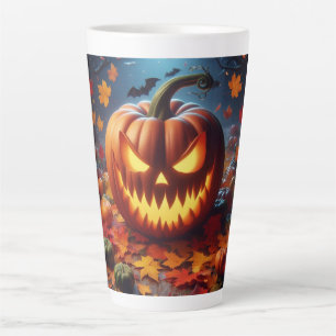 pumpkin/Halloween/bat spooky Latte Mug