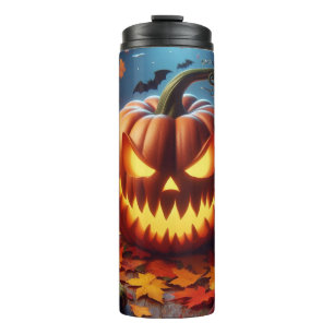 pumpkin/Halloween/bat spooky Thermal Tumbler