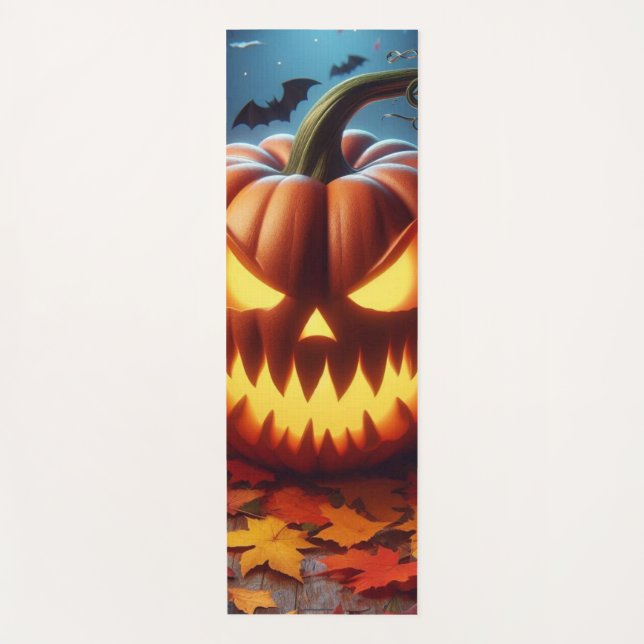 pumpkin/Halloween/bat spooky  Yoga Mat (Front)