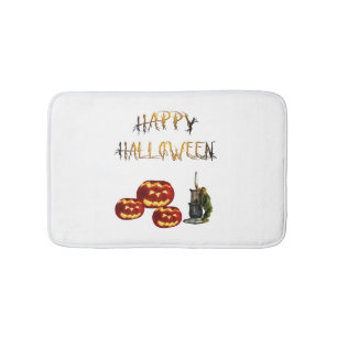 Pumpkin Halloween Bath Mat