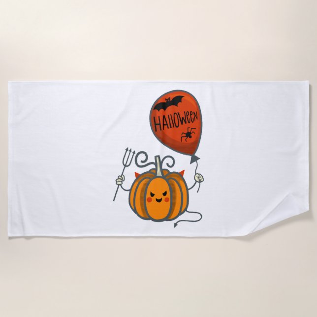 Pumpkin Halloween                                  Beach Towel (Front)